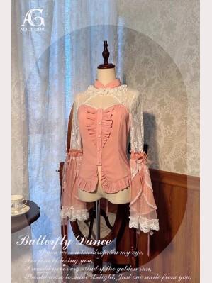 Butterfly Dance Classic Lolita Blouse by Alice Girl (AGL92B)